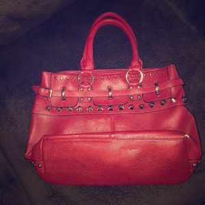 Italian red leather purse